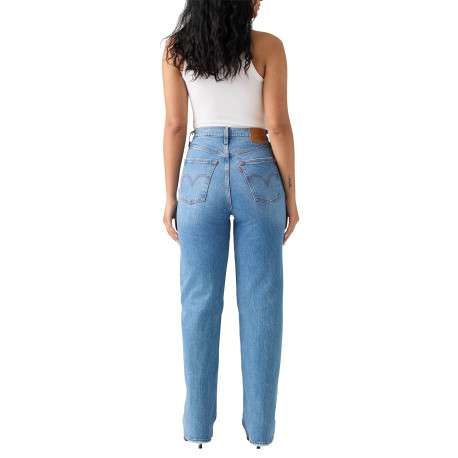 Jean Ribcage en coton bleu légèrement délavé pourvu d'une coupe wide leg - Image 4