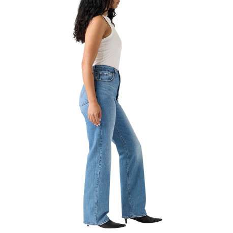 Jean Ribcage en coton bleu légèrement délavé pourvu d'une coupe wide leg - Image 5