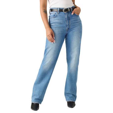 Jean Ribcage en coton bleu légèrement délavé pourvu d'une coupe wide leg - Image 3