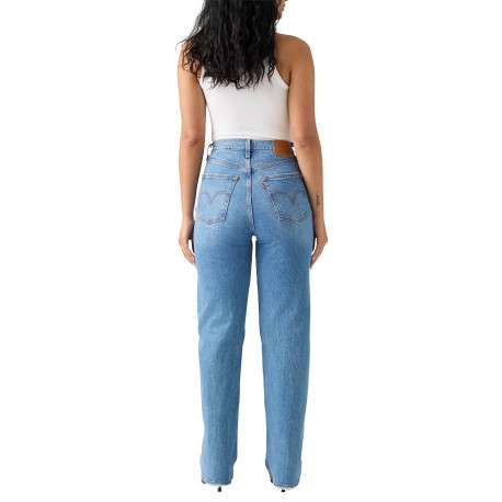 Jean Ribcage en coton bleu légèrement délavé pourvu d'une coupe wide leg - Image 4