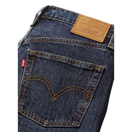 Jean Ribcage en coton indigo pourvu d'une fermeture boutonnée - Image 2