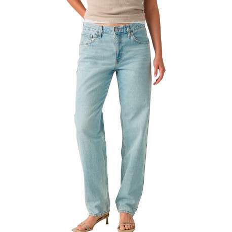 Jean Loose Tapered en coton stone à coupe droite pourvu de 5 poches - Image 3