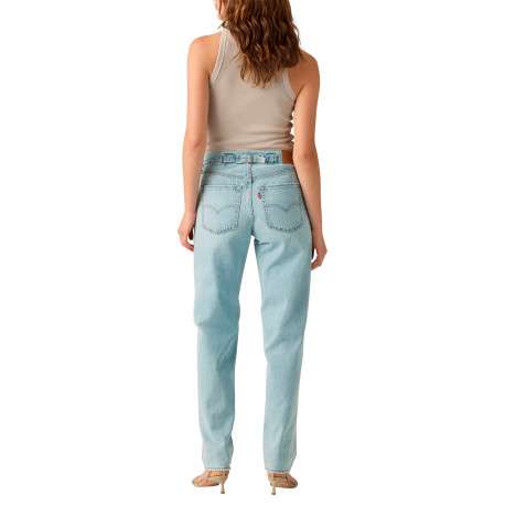 Jean Loose Tapered en coton stone à coupe droite pourvu de 5 poches - Image 4