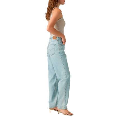 Jean Loose Tapered en coton stone à coupe droite pourvu de 5 poches - Image 5