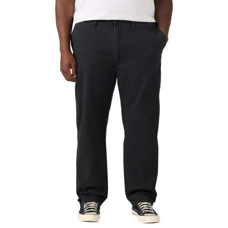 Pantalon chino en coton noir pourvu d'une fermeture zippée avec bouton - Image 2