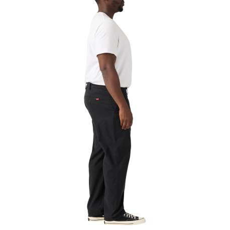 Pantalon chino en coton noir pourvu d'une fermeture zippée avec bouton - Image 4