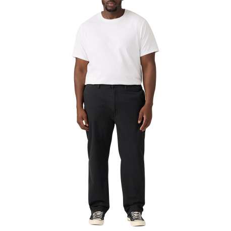 Pantalon chino en coton noir pourvu d'une fermeture zippée avec bouton - Image 6