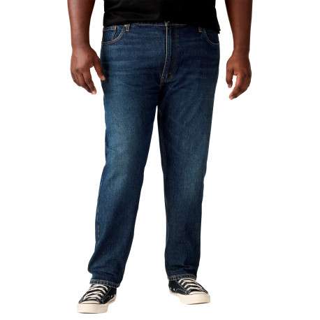 Jean 502® Tapered indigo en coton mélangé à coupe droite pourvu de 5 poches