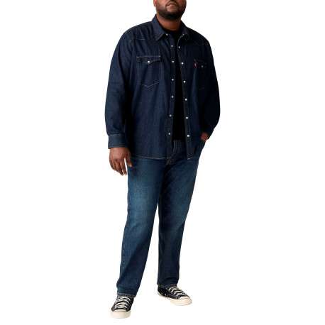 Jean 502® Tapered indigo en coton mélangé à coupe droite pourvu de 5 poches - Image 4