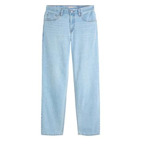 Jean Loose Tapered en coton stone à coupe droite pourvu de 5 poches