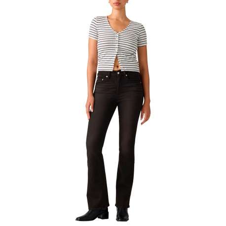 Jean 725 High Rise en coton mélangé noir pourvu d'une coupe bootcut - Image 4