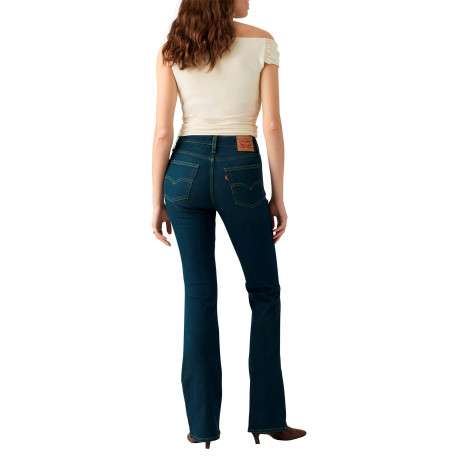 Jean 725 High Rise en coton mélangé indigo pourvu d'une coupe bootcut - Image 4