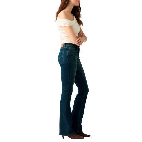 Jean 725 High Rise en coton mélangé indigo pourvu d'une coupe bootcut - Image 5