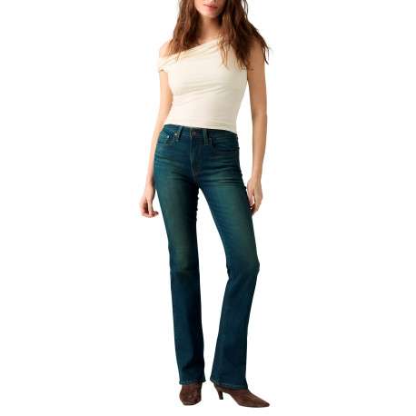 Jean 725 High Rise en coton mélangé indigo pourvu d'une coupe bootcut - Image 6