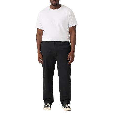 Pantalon chino en coton noir pourvu d'une fermeture zippée avec bouton - Image 6