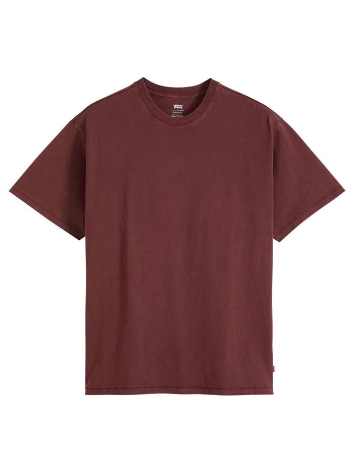 T-shirt en coton bordeaux à...
