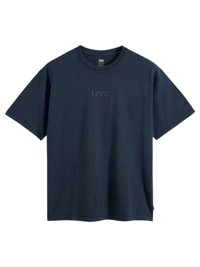 T-shirt en coton marine à...