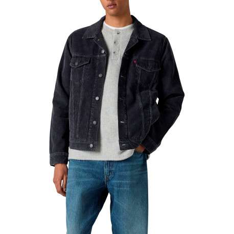Blouson en coton anthracite à coupe ajustée pourvu d'un col à revers - Image 6