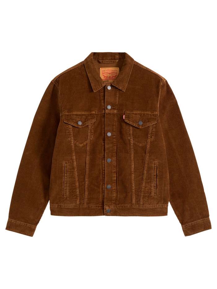 Blouson en coton brun à...