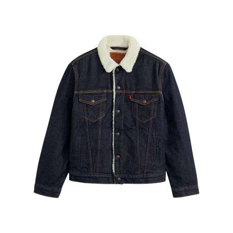 Blouson en coton brut à coupe ajustée pourvu d'un col à revers