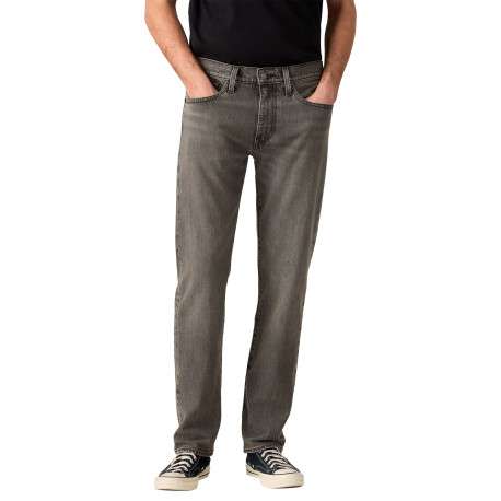 Jean 502® Tapered en coton mélangé gris à coupe droite pourvu de 5 poches