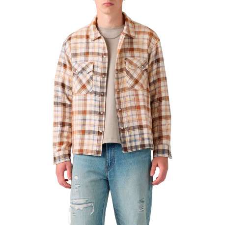 Chemise en coton multicolore à coupe droite ornée d'un motif à carreaux écossais - Image 6