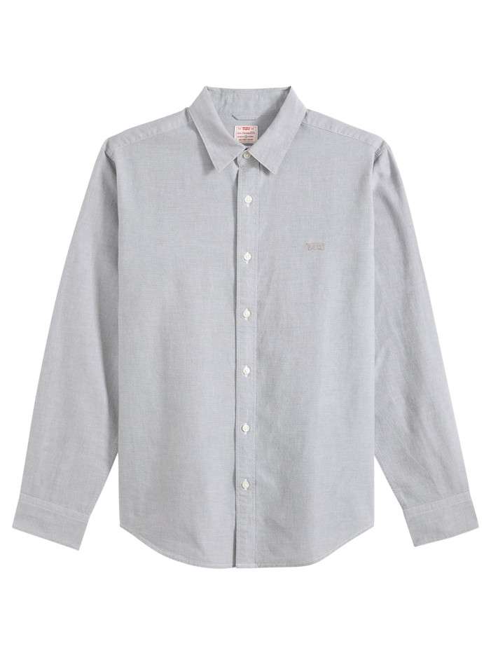 Chemise en coton gris clair...