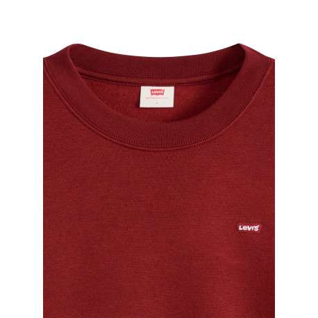 Sweat bordeaux à coupe ajustée pourvu d'un large col rond côtelé - Image 2