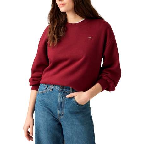 Sweat bordeaux à coupe ajustée pourvu d'un large col rond côtelé - Image 3