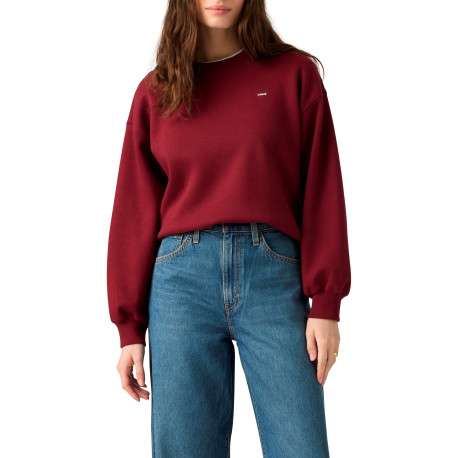 Sweat bordeaux à coupe ajustée pourvu d'un large col rond côtelé - Image 6