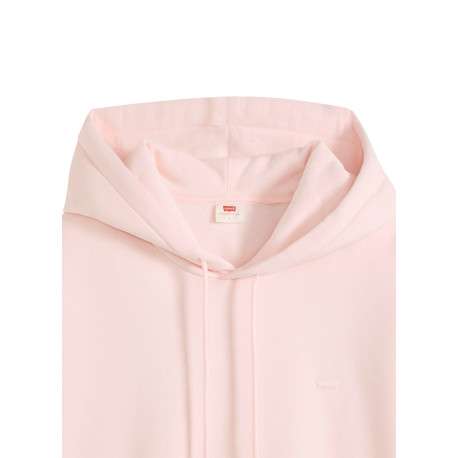 Sweat rose à coupe droite pourvu d'un col à capuche avec cordon de serrage - Image 2
