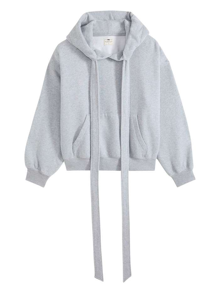 Sweat en coton mélangé gris...