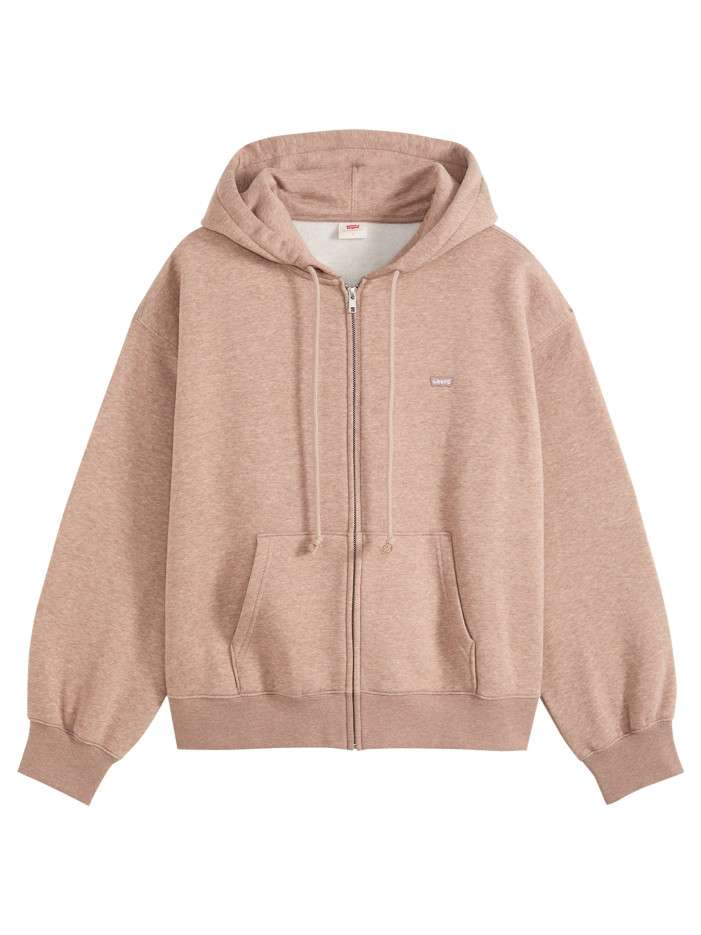 Sweat taupe à coupe droite...
