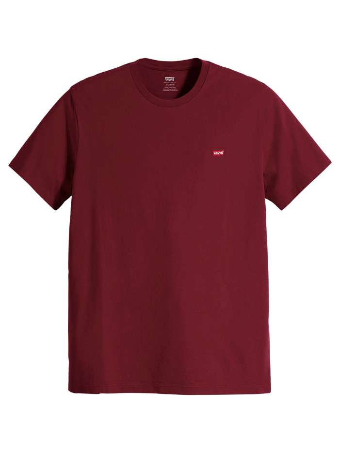 T-shirt en coton bordeaux à...