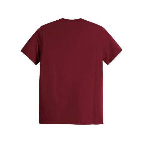 T-shirt en coton bordeaux à coupe droite pourvu d'un col rond - Image 2
