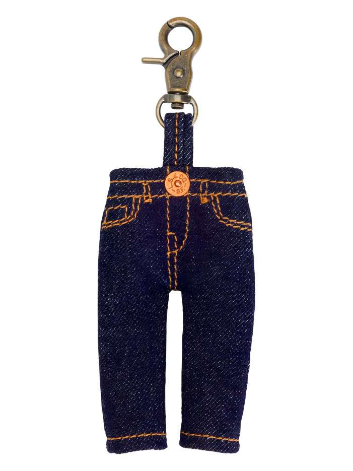 Porte-clés en coton indigo...