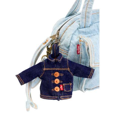 Porte-clés en coton indigo pourvu d'un design en forme de veste - Image 3