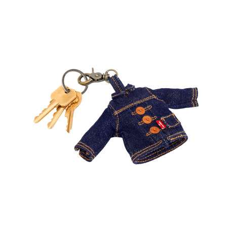 Porte-clés en coton indigo pourvu d'un design en forme de veste - Image 4