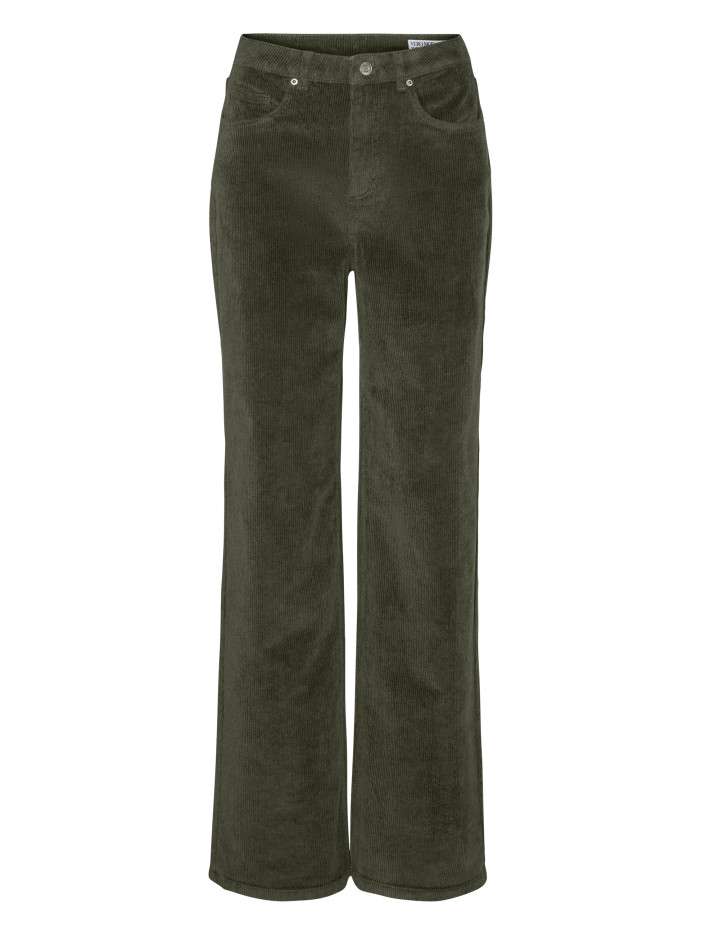 Pantalon en coton kaki uni...