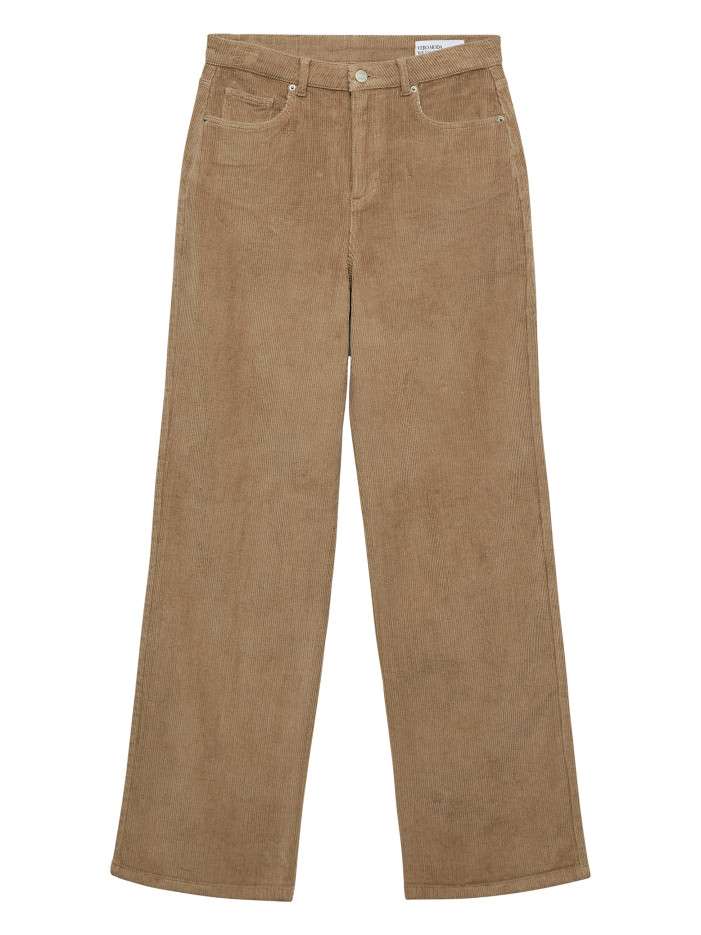 Pantalon en coton camel uni...