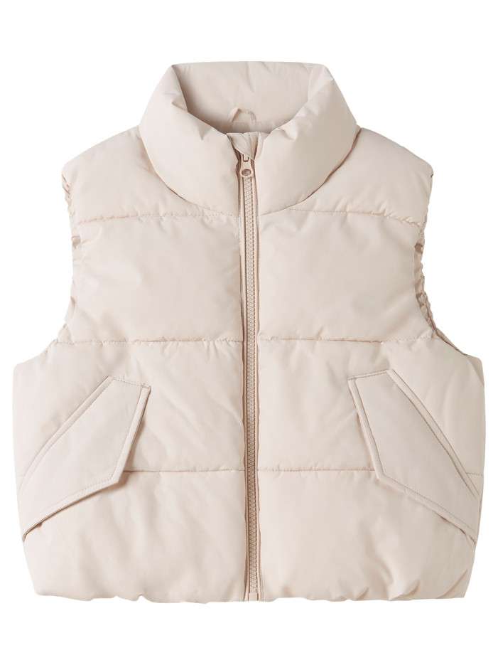 Doudoune beige unie avec...