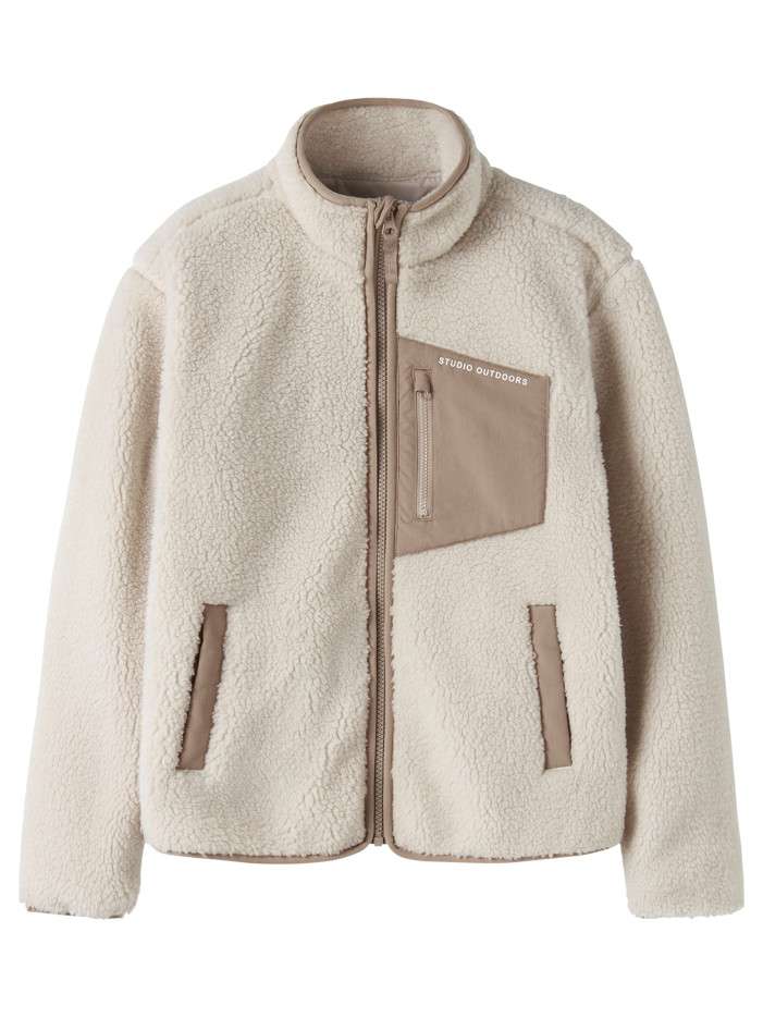Blouson écru uni avec une...