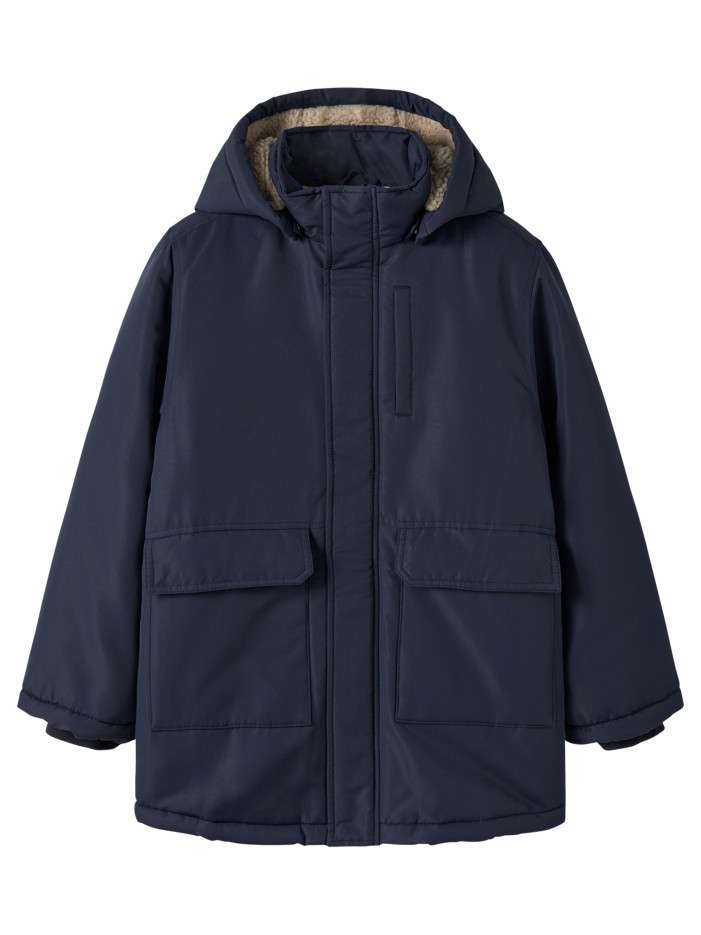 Parka marine unie avec une...