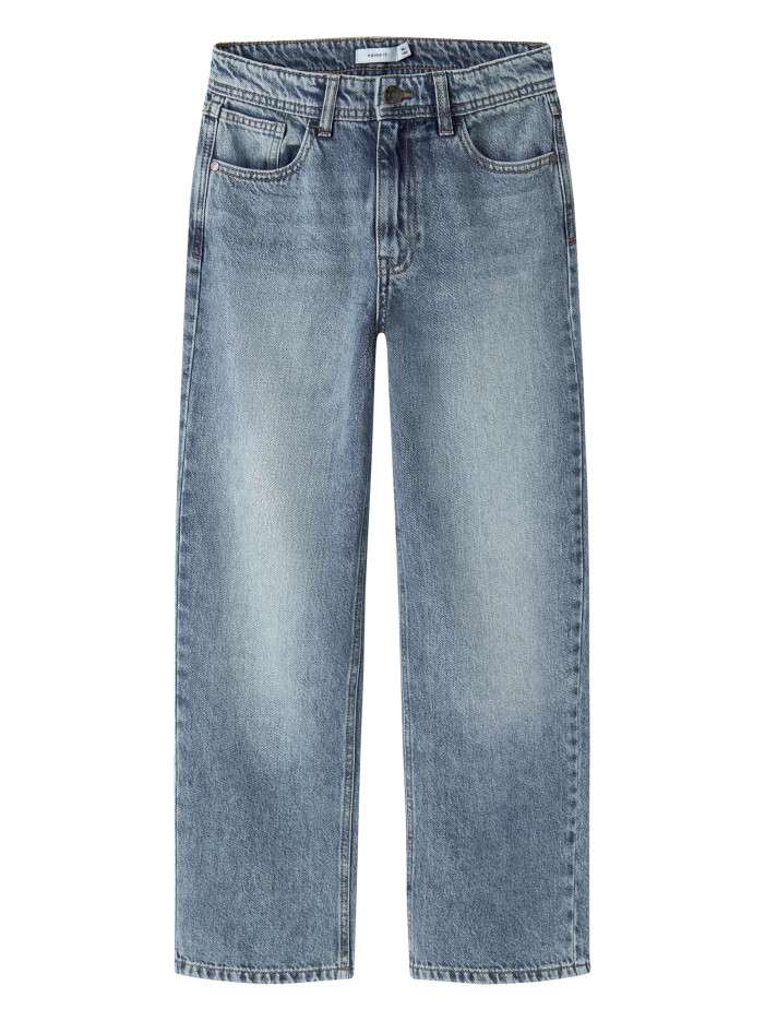 Jean en coton indigo à...