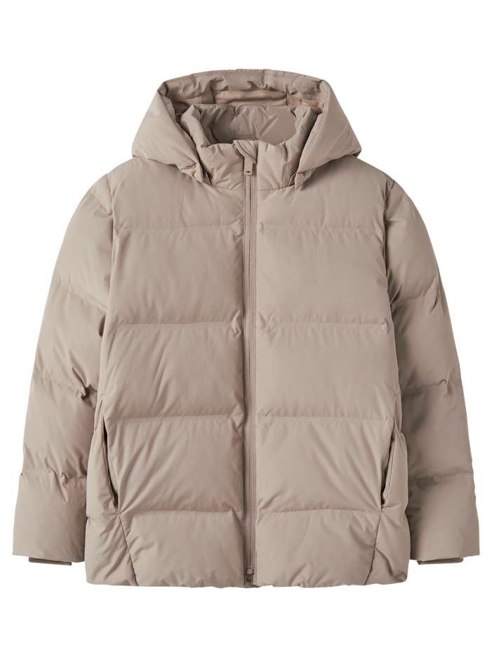 Doudoune beige unie avec...