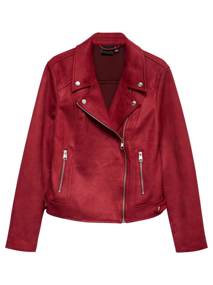 Veste perfecto rouge unie...