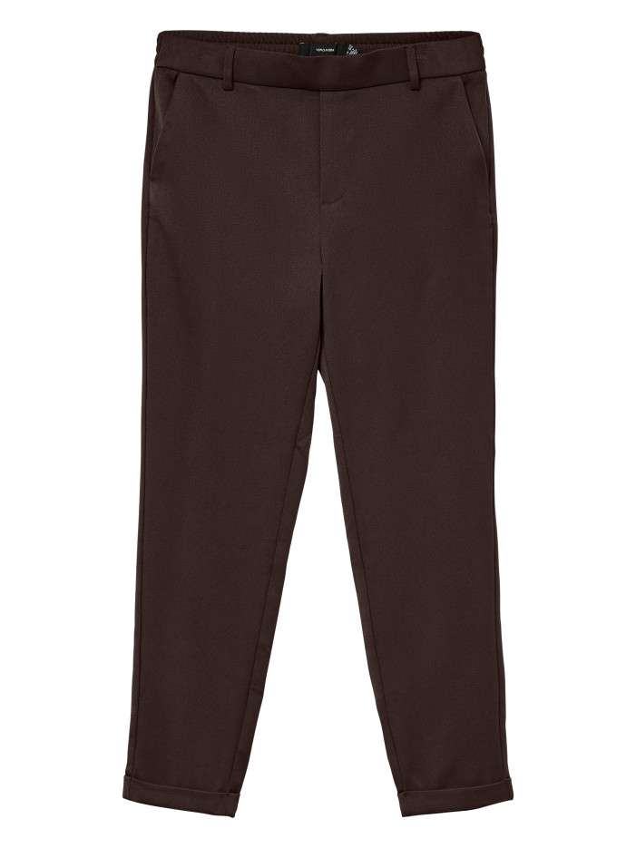 Pantalon chino chocolat uni...