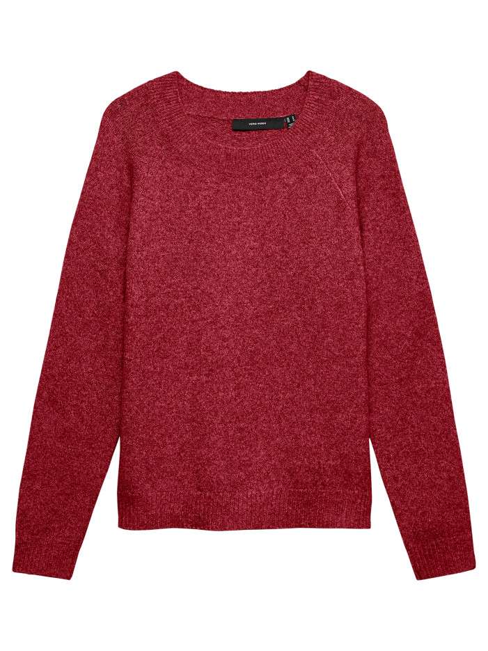 Pull rouge uni pourvu d'une...