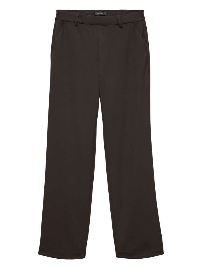 Pantalon chino chocolat uni...