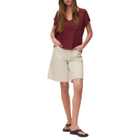T-shirt bordeaux uni avec des manches courtes et une coupe droite - Image 2